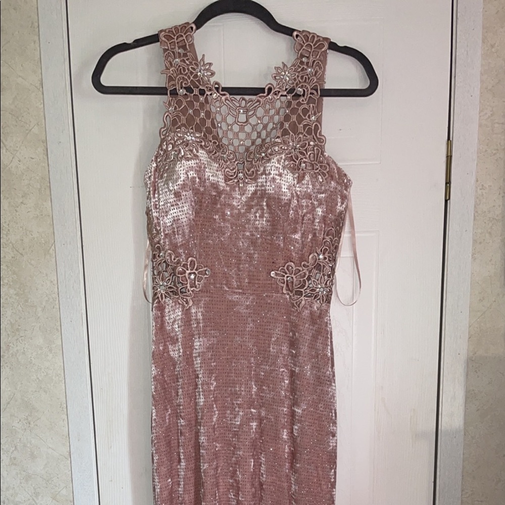 Size 7 Rose Gold Prom Dress